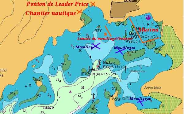 Carte du cul de sac du Marin
